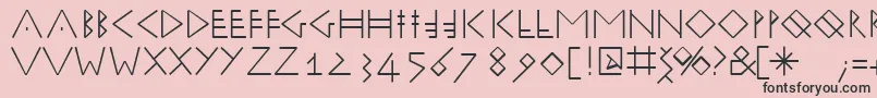 Runik50 Font – Black Fonts on Pink Background