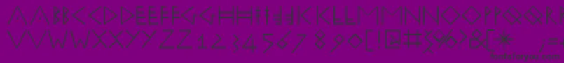 Runik50 Font – Black Fonts on Purple Background