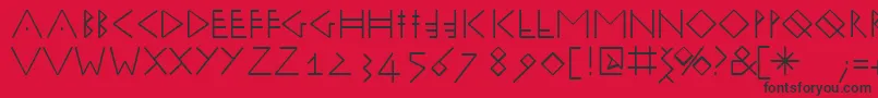 Runik50 Font – Black Fonts on Red Background