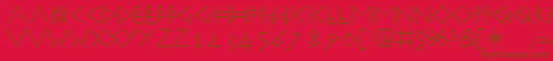 Runik50 Font – Brown Fonts on Red Background