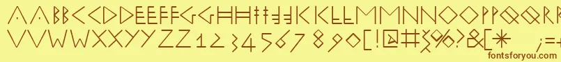 Runik50 Font – Brown Fonts on Yellow Background