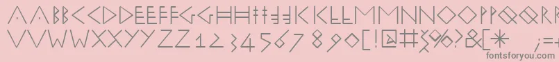 Runik50-Schriftart – Graue Schriften auf rosa Hintergrund