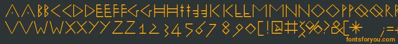 Runik50 Font – Orange Fonts on Black Background