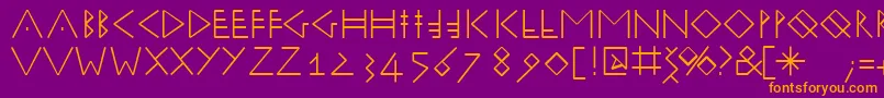 Runik50 Font – Orange Fonts on Purple Background