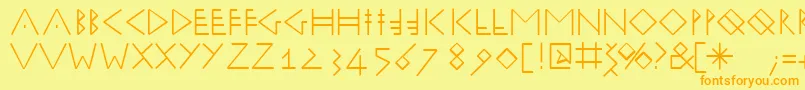 Runik50 Font – Orange Fonts on Yellow Background