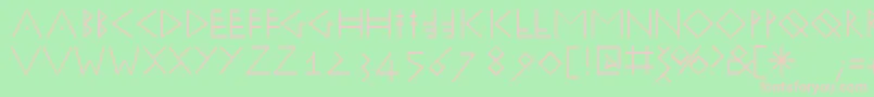 Runik50 Font – Pink Fonts on Green Background