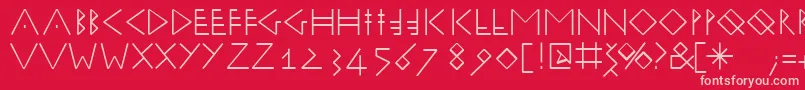 フォントRunik50 – 赤い背景にピンクのフォント