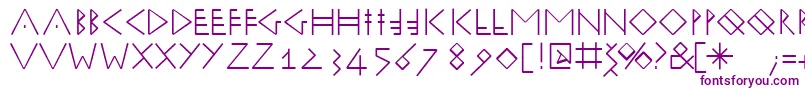 Czcionka Runik50 – fioletowe czcionki