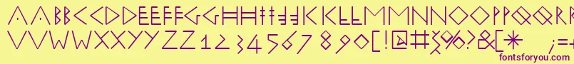 Runik50 Font – Purple Fonts on Yellow Background