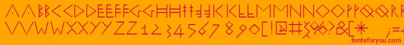 Runik50 Font – Red Fonts on Orange Background