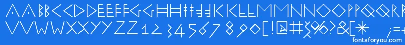 フォントRunik50 – 青い背景に白い文字