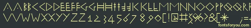 Runik50 Font – Yellow Fonts on Black Background