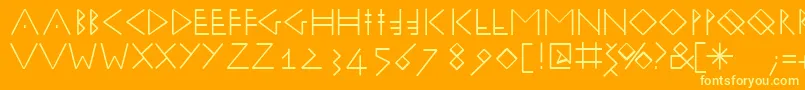 Runik50 Font – Yellow Fonts on Orange Background