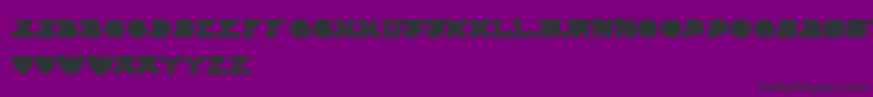 Fonte Termina – fontes pretas em um fundo violeta