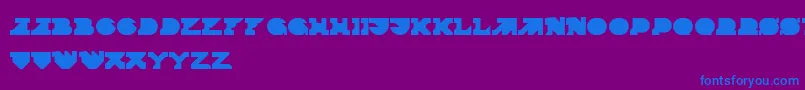 Termina Font – Blue Fonts on Purple Background