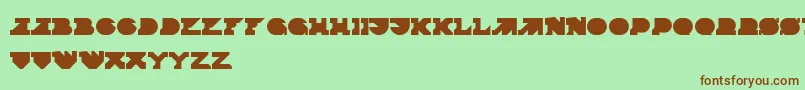 Termina Font – Brown Fonts on Green Background