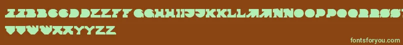 Termina Font – Green Fonts on Brown Background