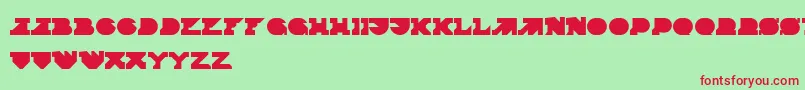 Termina Font – Red Fonts on Green Background