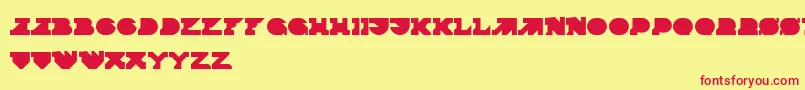Termina Font – Red Fonts on Yellow Background