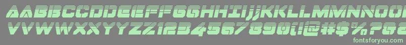 Dominojackhalfital-fontti – vihreät fontit harmaalla taustalla
