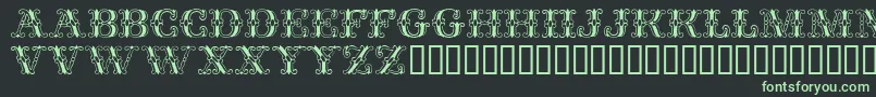 Fontanesi Font – Green Fonts on Black Background