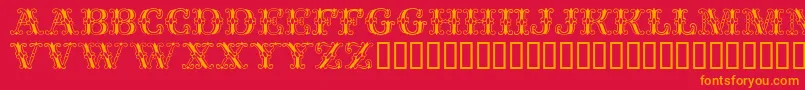 Fontanesi Font – Orange Fonts on Red Background