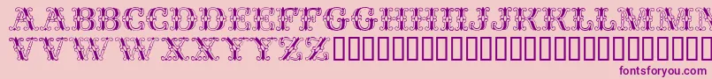 Fontanesi-Schriftart – Violette Schriften auf rosa Hintergrund