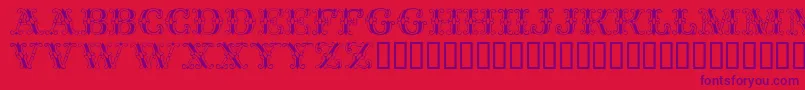 Fontanesi Font – Purple Fonts on Red Background