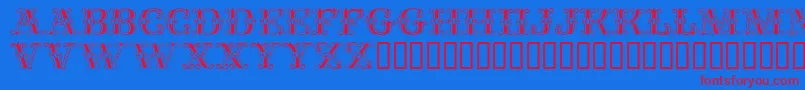 Fontanesi-fontti – punaiset fontit sinisellä taustalla