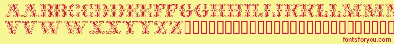 Fontanesi Font – Red Fonts on Yellow Background