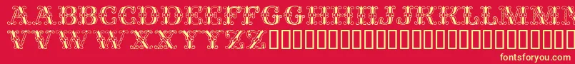 Fontanesi Font – Yellow Fonts on Red Background