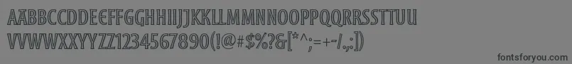 フォントMoonglowCond – 黒い文字の灰色の背景