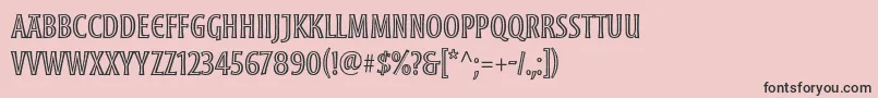MoonglowCond-fontti – mustat fontit vaaleanpunaisella taustalla