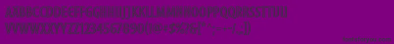 MoonglowCond-fontti – mustat fontit violetilla taustalla