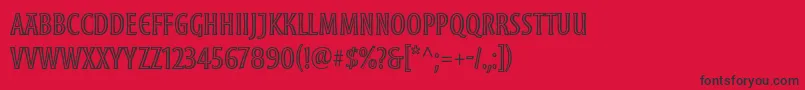 MoonglowCond Font – Black Fonts on Red Background