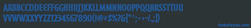 MoonglowCond Font – Blue Fonts on Black Background