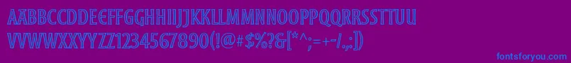 MoonglowCond-fontti – siniset fontit violetilla taustalla