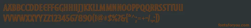Шрифт MoonglowCond – коричневые шрифты на чёрном фоне