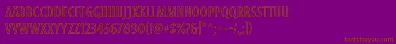 MoonglowCond-fontti – ruskeat fontit violetilla taustalla