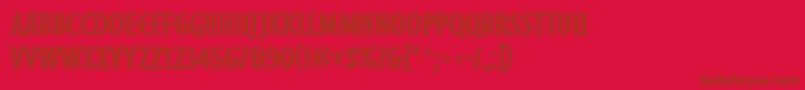 MoonglowCond-fontti – ruskeat fontit punaisella taustalla