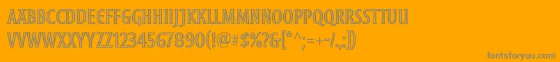 MoonglowCond Font – Gray Fonts on Orange Background