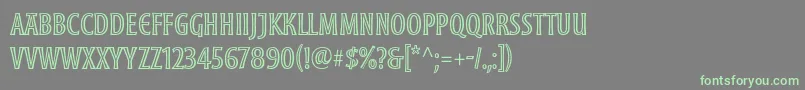 MoonglowCond Font – Green Fonts on Gray Background