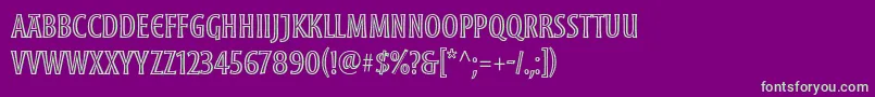 MoonglowCond Font – Green Fonts on Purple Background