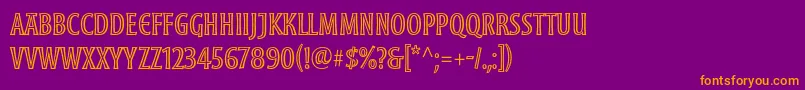 MoonglowCond Font – Orange Fonts on Purple Background