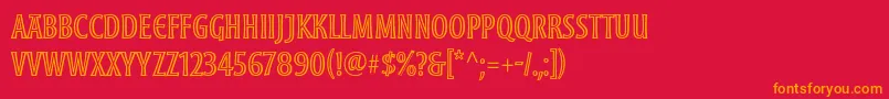 fuente MoonglowCond – Fuentes Naranjas Sobre Fondo Rojo