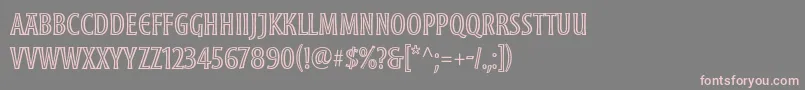 MoonglowCond-fontti – vaaleanpunaiset fontit harmaalla taustalla