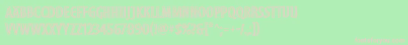 MoonglowCond-Schriftart – Rosa Schriften auf grünem Hintergrund