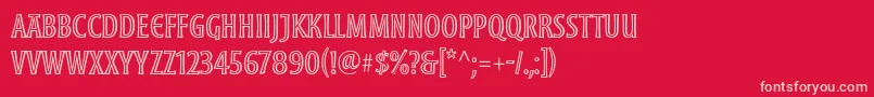 フォントMoonglowCond – 赤い背景にピンクのフォント