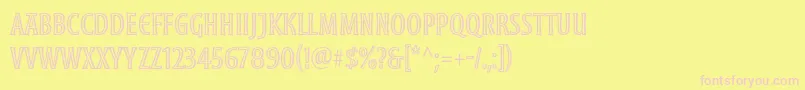 MoonglowCond Font – Pink Fonts on Yellow Background