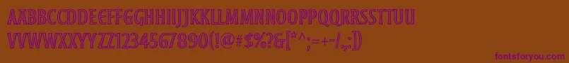 MoonglowCond Font – Purple Fonts on Brown Background